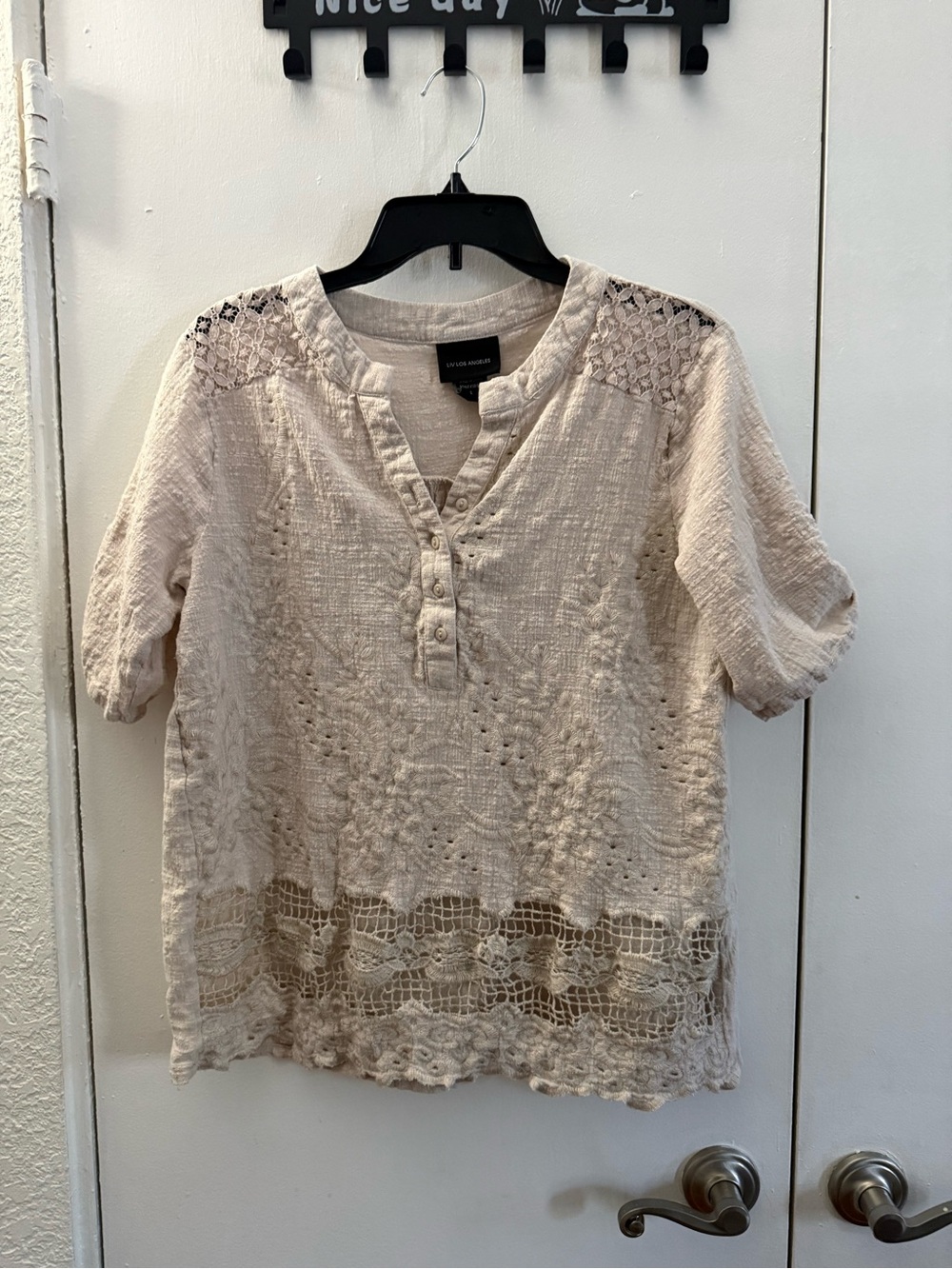 Liv Los Angeles Bohemian- style blouse size L